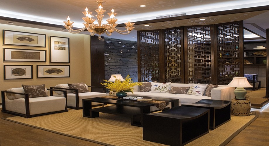 石家莊裝修案例融創(chuàng)裕華壹號 中式風格 79平