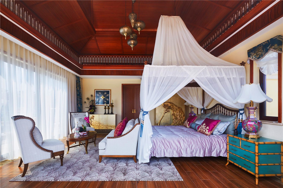 石家莊裝修案例保利西悅春天 東南亞風(fēng)格 122平